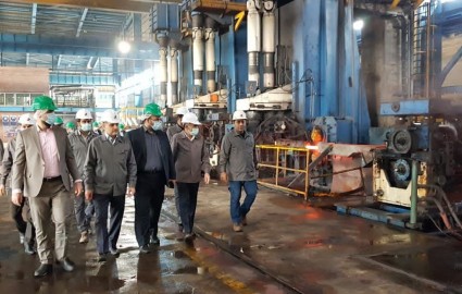 بازدید مدیرعامل شرکت فولاد خوزستان از شرکت‌های فولاد کاوه اروند و فولاد جهان آرا اروند